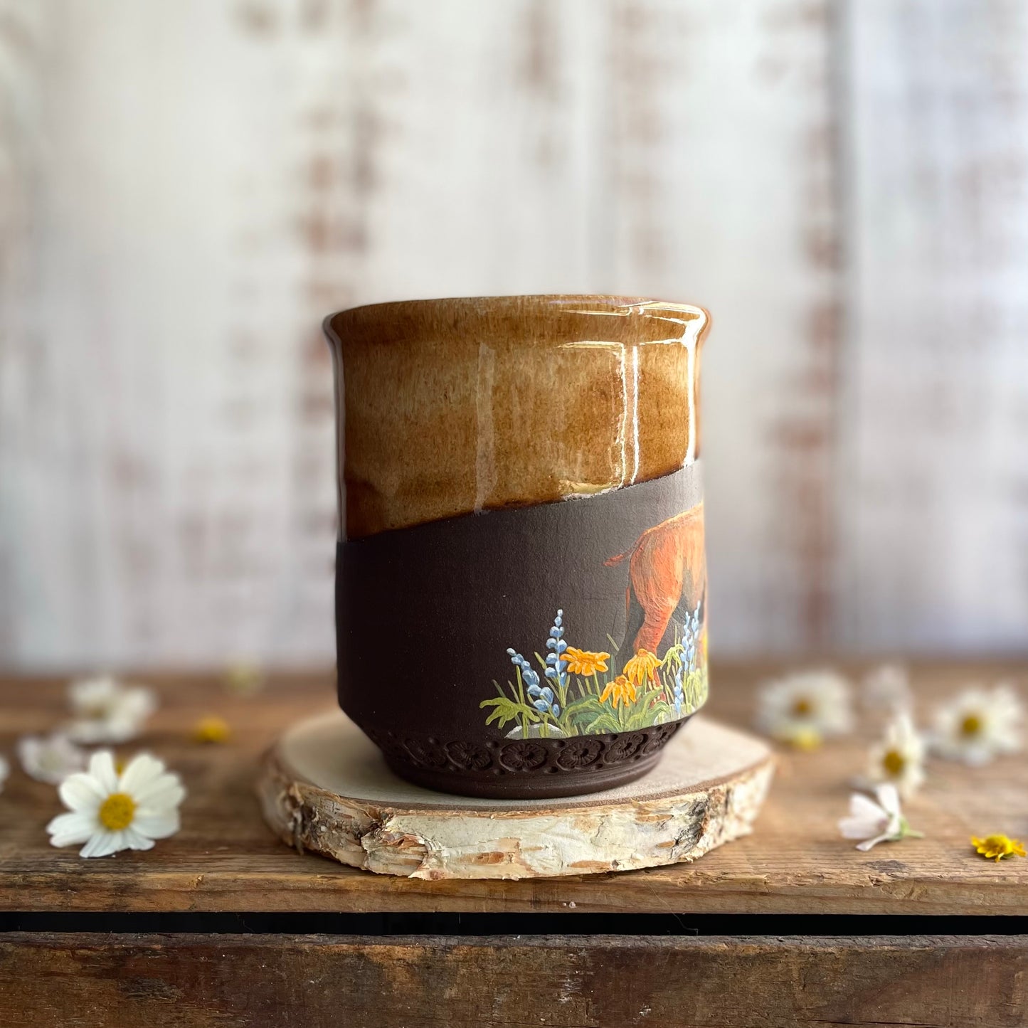 26. 16oz. Bison and Wildflower Mug