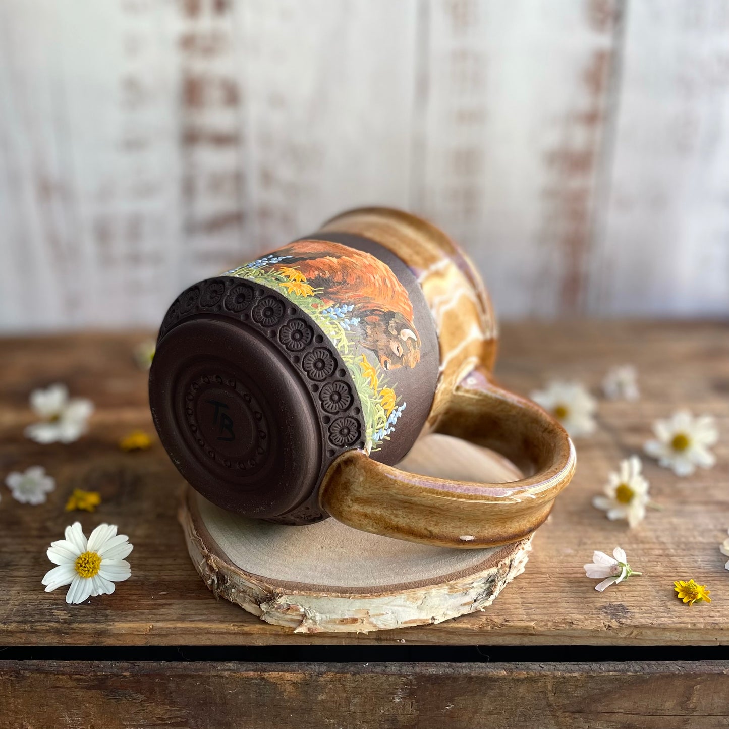 26. 16oz. Bison and Wildflower Mug