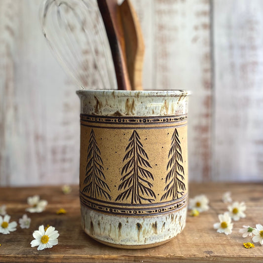 40. 6.5"x5" Forest Utensil Holder