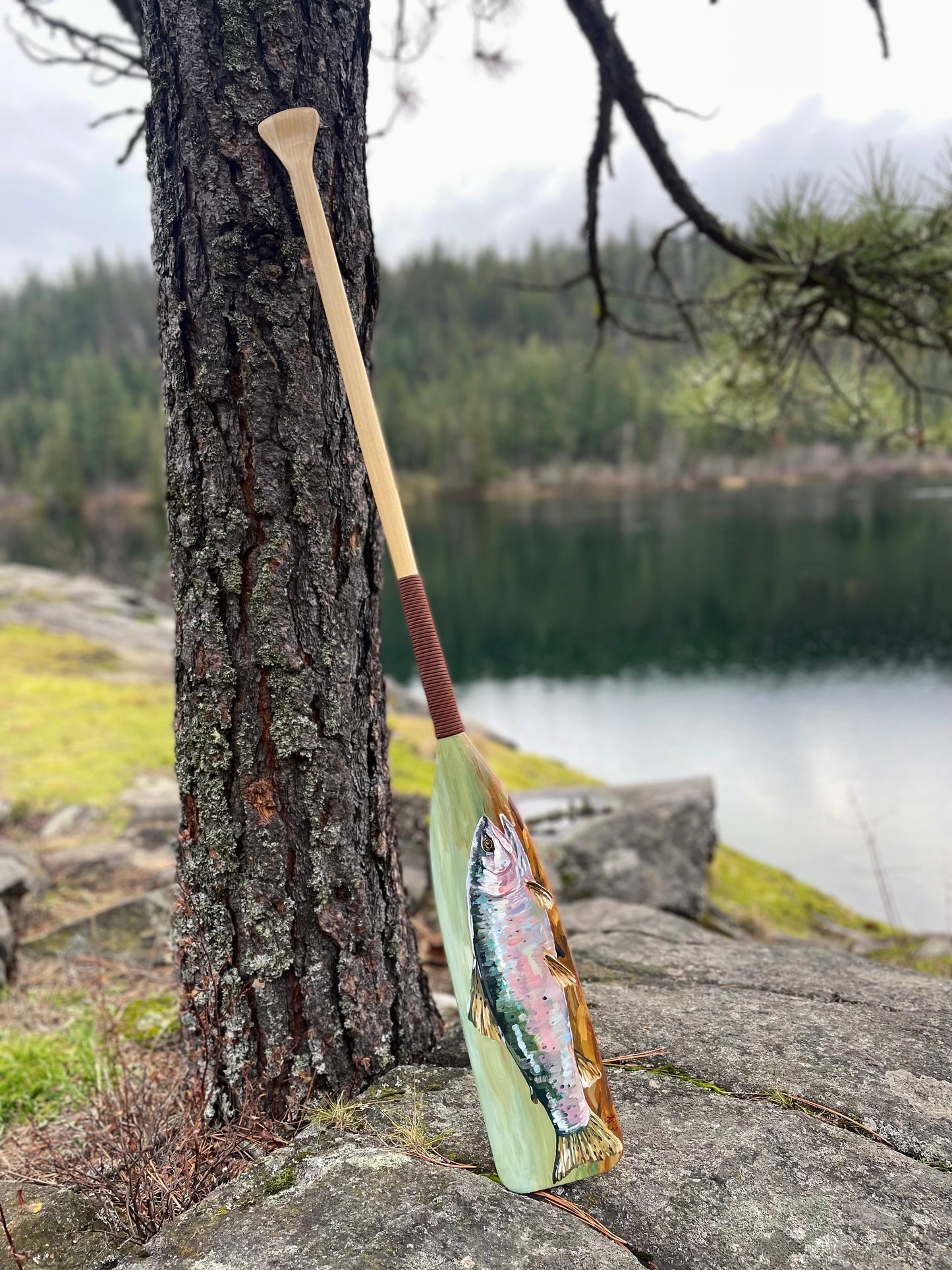 Rainbow Trout Canoe Paddle