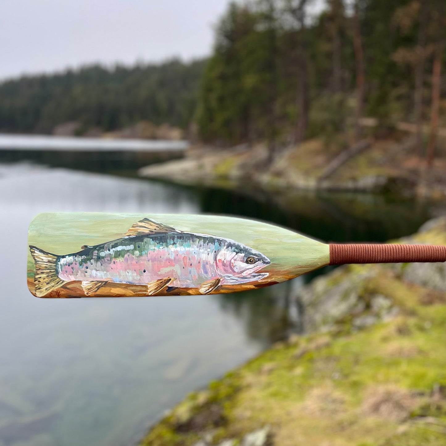 Rainbow Trout Canoe Paddle