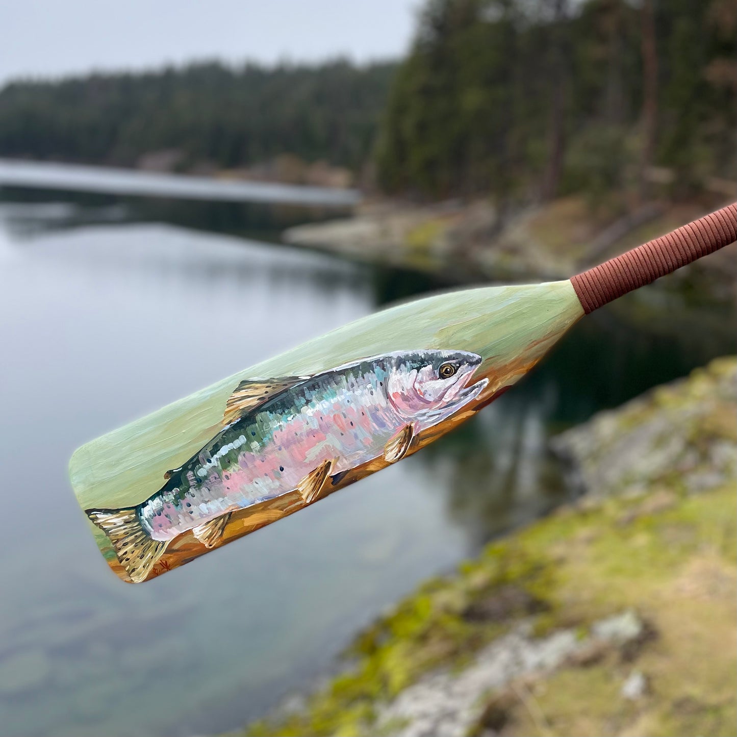 Rainbow Trout Canoe Paddle